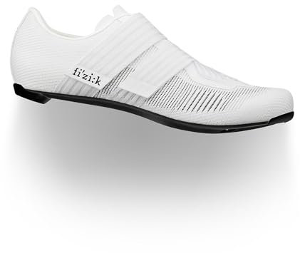 Fizik Herren Vento Powerstrap Aeroweave Leichte, Ultra-atmungsaktive Rennradschuhe, Weiss/opulenter Garten, 46.5 EU