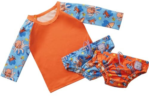Bambino Mio Swim Set Maillot de Bain, Team Vagues, 2-3 Ans (Lot de 3) Mixte bébé