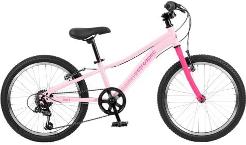 Retrospec Dart 20 & 24 Inch Kids Bike - 7-Speed Hybrid Bicycle for Ages 6-11 with 29in All-Season Tires & Shock Absorption - Adjustable Height Youth Bike with V-Brakes & Smooth Gear Shifting