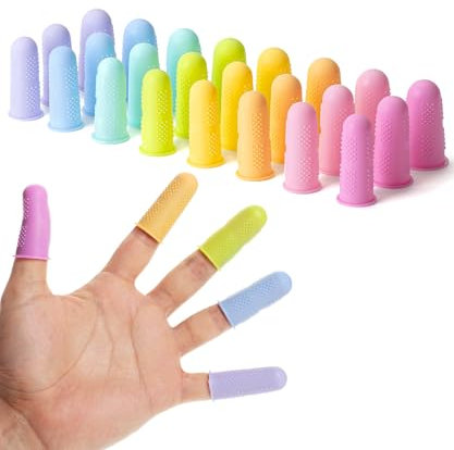 Mr. Pen Hot Glue Gun Silicone Finger Protectors, 24 pcs, Pastel Colors Finger Tips and Grip