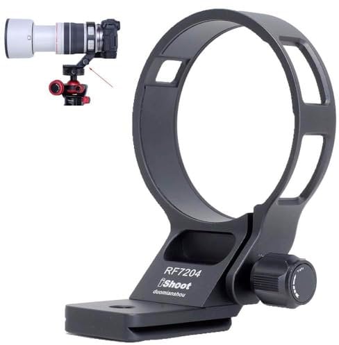 iShoot Bague de montage pour trépied compatible avec Canon RF 70-200 f/4L IS USM, support d'objectif inférieur Arca-Swiss Fit Plaque à dégagement rapide pour trépied Arca