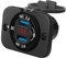 SYCEES QC3.0 Auto Zigarettenanzünder Ladegerät mit Deckel, Schalter, LED Digital Voltmeter, DC 12V-24V Dual USB Steckdose Adapter, Auto Ladegerät, USB Power Adapte für Auto, Wohnmobil, LKW, SUV usw.