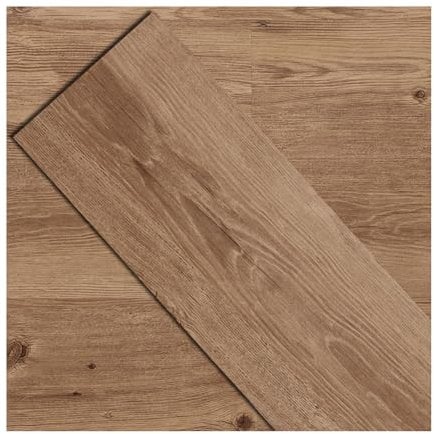 GreenFullHouse Pvc Bodenbelag | Vinylboden Selbstklebend | Laminatboden | Selbstklebende Bodenbeläge | 2.0mm Dick 36 Dielen für Wohnzimmer Badezimmer Küche(5.02m²,Rosa Braun)