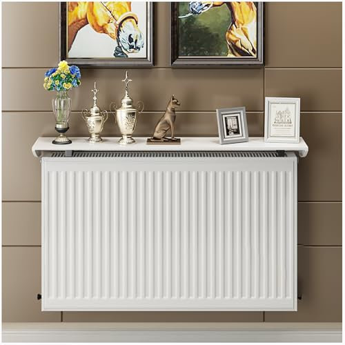 Hmtbet Floating Radiator Shelf White, Heating Hide-Out Cover, 15-47in Universal Floating Radiator Shelf No Drilling, No Drilling Required for Living Room Bedroom Office House Decor,White,30cm*15cm