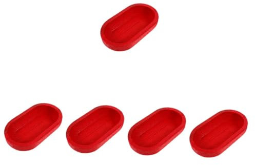 Amosfun Lot De 5 Plats De Service Ovales en Bois pour Fruits Support Robuste pour Collations Facile À Nettoyer pour Et Les Réceptions