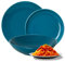 Avilia Servizio di Piatti in Porcellana Blu - Set 18 Pezzi Ideale per 6 Persone, Composto da Piatti Piani, Fondi e Dessert - Eleganti e Resistenti Ottimi per Ogni Occasione - Lavabili in Lavastoviglie