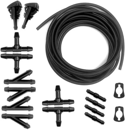 Adunsiaoto 13 Piezas Universal Goma Manguera Lavaparabrisas, Manguera De Líquido Limpiaparabrisas Coche, Juego Reparación De Agua Para Limpiaparabrisas Universal Automóviles Accesorios