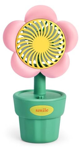 Zwfjcmsa Ventilador portátil USB de carga, mini ventilador de mano, ventilador portátil de mano, ABS, estilo para regalos de cumpleaños, color rosa