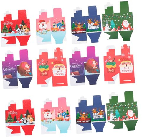PLAFOPE 12stücke Weihnachts-kartonboxen Im Apfel-design Niedliche Geschenkkartons Für Schokolade Und Süßigkeiten Für Festlichkeiten Und Kinderpartys