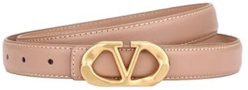 GANMFOYC Gürtel Damen Schmal Letter V - Verstellbarer Ledergürtel Dünner Skinny Taillengürtel Für Kleider Jeans Hosen Mantel