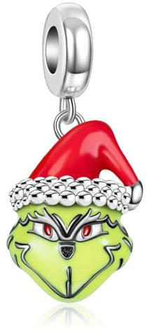 MSPOVOF Weihnachts-Frosch Charms 925 Sterling Silber Armbänder Anhänger 5A Cubic Zirconia Christmas Geburtstage Geschenk für Damen