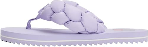 Tommy Jeans Damen Flip Flops Braided Beach Sandal mit Flecht-Detail, Violett (Pale Amethyst), 38