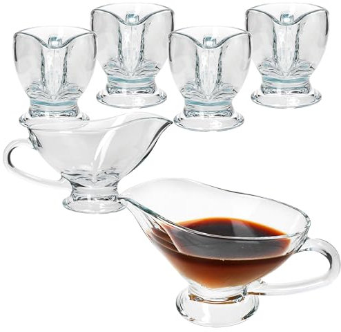 MamboCat Lot de 6 saucières Gourmet en verre I 310 ml I Verseuse de service transparente I Design intemporel I Bol à sauce I Bol à sauce I Accessoires de cuisine