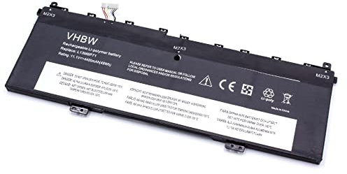 vhbw Batería reemplaza Lenovo L13S6P71, L13M6P71 para Notebook (4400 mAh, 11,1 V, Li-Ion)