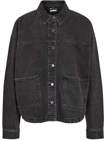 NOISY MAY NMKETTIE L/S REG DNM JCKET VI559BL NOOS Frauen Jeansjacke schwarz