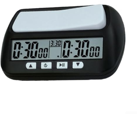 Professionelle digitale Schachuhr, große Wippentaste, Schachcloc, digitaler Schachtimer mit flexiblen Betriebsmodi, digitaler Timer für Schachspiele (A)