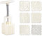 Mondkuchenform, 6 Stempel, quadratisch, Mondkuchen, Handdruck, Gebäckform, DIY-Backgeschirr, Mittelherbst-Festival, 50 g