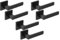 HANDLEZONE® 3 Sets Reno Lever On Square Rose Door Handles, Internal Passage Latch Handles - Black Matt