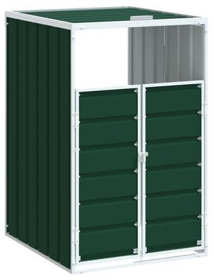 Mülltonnenbox für 1 Tonne Grün 72x81x115 cm Stahl