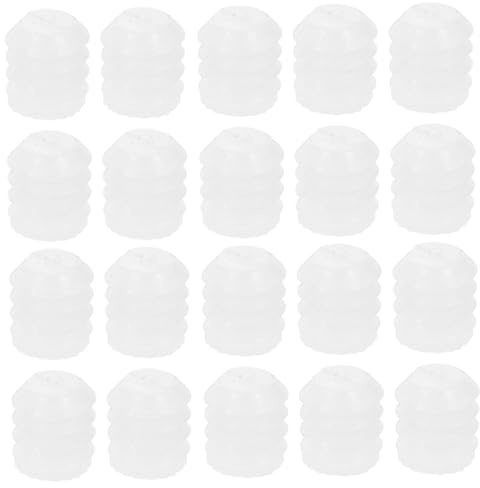 150 Stück Kunststoff Scharnierdübel Einsätze Weiß, M4, 3mm | Scharniere für Glasscheiben, Kunststoff Scharniertüllen für Schranktür und Schublade