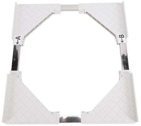 Zhjvihx Kit de Apilamiento para Lavadora y Secadora, Estante Apilable de ABS para Ahorrar Espacio con Placa Deslizante Extraíble y Correa Reforzada para Cuarto de Lavado Baño