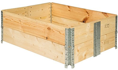 tectake® Hochbeete für Garten, Hochbeete-Kit, Palettenrahmen, 120 x 80 x 19 cm, DIY Pflanzturm Outdoor, Gemüsebeet Beeteinfassung, Balkon Pflanzkasten, Hochbeet Gewächshaus, Hofgarten Hochbeet - 2