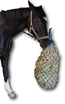 Heno Red para Caballos Malla Estrecha 5 x 5 cm Red artgerechte Forro Mejora Digestión Aprox. 106 cm, Aprox. 3,5 kg Peso de Relleno