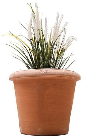 teramico Terracotta Italienne : Pots de Fleurs artisanaux pour extérieur et intérieur - Style méditerranéen - Résistant au Gel - Liscia, 36