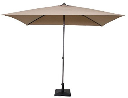 Parasol Nice Taupe PALO centrale 2 x 3 de jardin extérieur