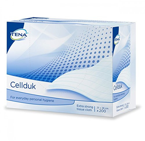 TENA Cellduk - Extra Starkes Gewebe Tuch (Packung mit 200 Tüchern)