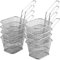 Yosoo 8/16/40Pcs Mini Panier à Frites Rond Individuels en Acier Inonxydable Plats de Service à Frites Idéal pour Cuisine (8Pcs)