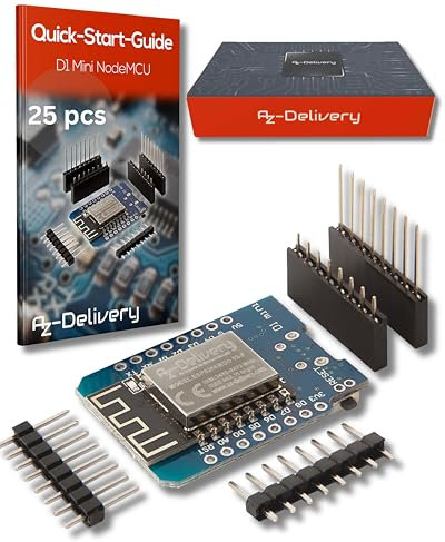 AZDelivery 25x D1 Mini NodeMcu mit ESP8266-12F WLAN Module CH340G Lua kompatibel mit Arduino inklusive E-Book!