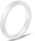 OAKKY Damen 3MM Breite Engagement Hochzeit Band Ringe Keramik Weiß Größe 54 (17.2)