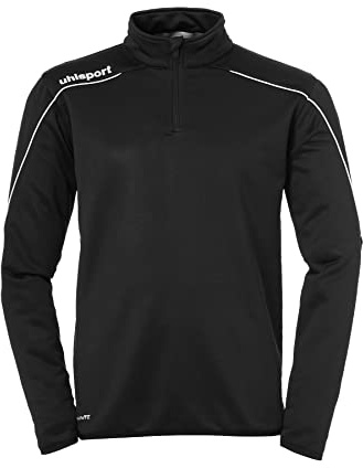 uhlsport Jungen Top Stream 22 1/4 Zip Top, Schwarz/Weiß, 140, 100220301