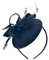 Caprilite Sinamay Fascinator mit Perlen, rund, Pillbox-Schleife, für Damen, Hochzeit, Ascot Races, Marineblau