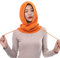 Yekeyi Winterhaube, gestrickt, aus Kaschmir, Skimaske, Outdoor-Mütze, für Damen, Orange, One size
