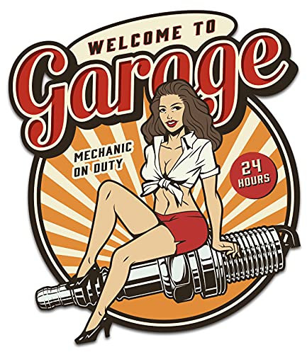 Retro Vintage Aufkleber -Finest Folia Sticker Old School Ace Kult Rockabilly (R149-1 Garage Mechanic)