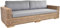 Krines Home Schlafsofa Maxi Rattan-Sofa Rattan Wohnzimmersofa mit Polster Couch Lounge Wohnzimmer Sofa (Grau Natur, 4-Sitzer)