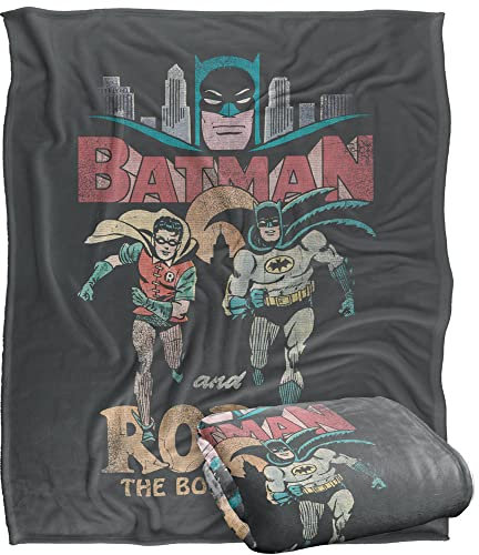 BATMAN BATMANBatman Classic TV Decke Robin-Charakteren, Silky Touch, Optimalweich, 152 x 127 cm