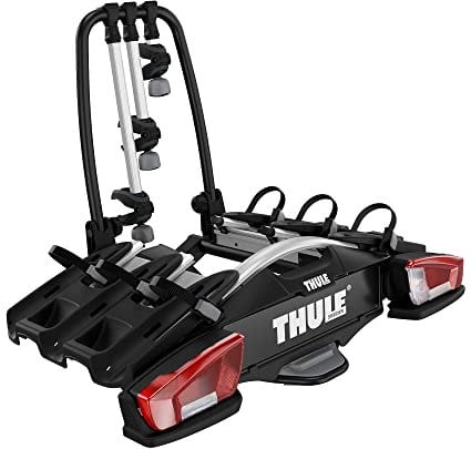 Thule Velocompact Fahrradträger für Anhängerkupplung, 13-polig, Schwarz/Aluminium, 3 (4) Fahrräder