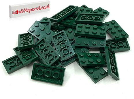 LEGO Parts, Bricks, and Pieces - Dark Green (Forest / Earth Green) 1 X 4 Plates x 50