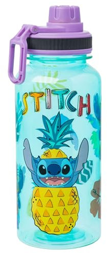 Disney Lilo & Stitch Pineapple 32-Ounce Twist Spout Water Bottle And Sticker Set
