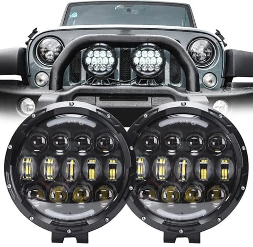 7 Zoll 105 W 2 STÜCKE LED-Scheinwerfer Fern- / Abblendlicht Arbeitsscheinwerfer Scheinwerfer Fahrscheinwerfer Zusatzscheinwerfer für Offroad, SUV, LKW, Ingenieurfahrzeuge, Bagger, 4x4, Feuerwehrauto