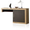 duehome | Salon Modular, Módulo Bajo Auxiliar con 1 Puerta, Composicion Salon por Piezas, Modelo Nuka, Acabado en Grafito y Cambria, Medidas: 130 cm (Largo) x 29,7 cm (Fondo) x 69 cm (Alto)