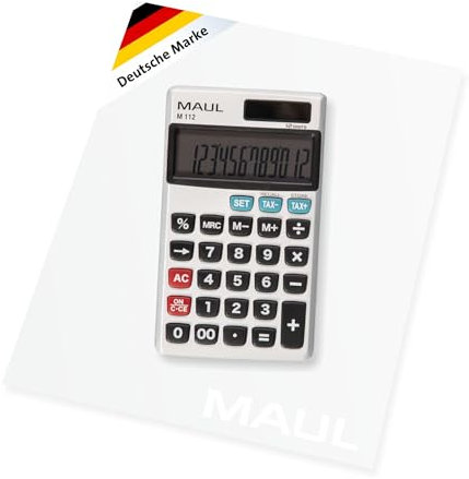 Maul M 12 Taschenrechner Grau Display (Stellen): 12 batteriebetrieben, solarbetrieben
