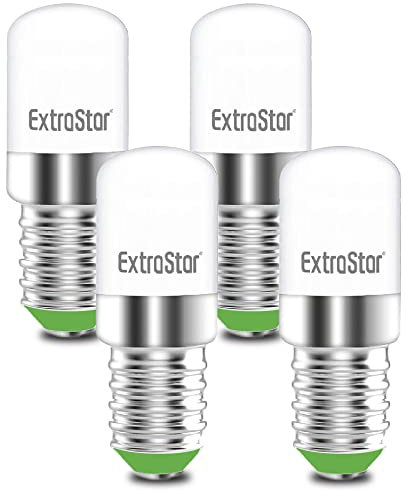 EXTRASTAR E14 Mini LED Bulbs, 1.8W SES Small Edison Screw Lightbulb, 3000K Warm White Energy Saving Pygmy Lamp, 130LM, Non-Dimmable, Pack of 4