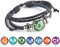 Genshin Impact Armband,1 PCS Anime Leuchtendes Armband Mit 7 Elements Yuansh Ersatzteilen Genshin Impact Spielelement Abzeichen Anime Armband Peripherie für Kinder Erwachsene Anime-Fans