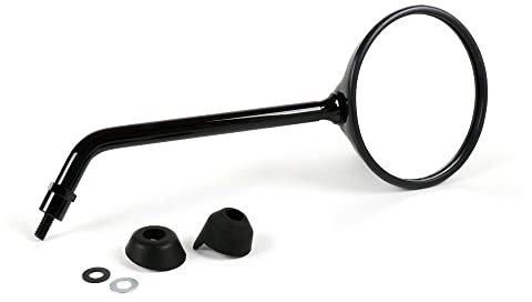 MOTO NOSTRA Spiegel schwarz glänzend, rechts/links kompatibel für Vespa GTS 125, 250, 300, GTL 125 Ersatz Rückspiegel