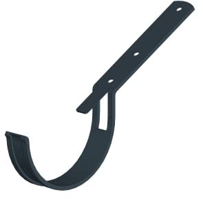 4 Home & Garden | Rinneneisen Rinnenhaken Rinnenhalter Aluminium | Kunststoff PVC Farbe Anthrazit | Dachrinnensystem RG 100 Typ 300 Fallrohr DN 60 (Rinneneisen Alu)