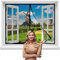 MagnéTique Moustiquaire Fenêtre 190 x 100 cm MagnéTique Rideau De Porte Moustiquaire Porte Fenetre Rideau Anti Mouche pour Couloirs Portes【Noir】